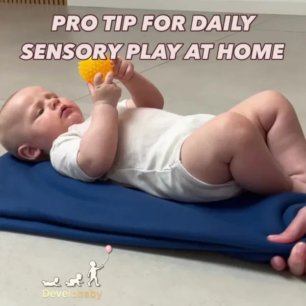 Try this fun and easy tumbling exercise with your baby. It’s great for your baby’s development, as daily vestibular sti…